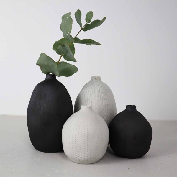 Vase collection of Black and white