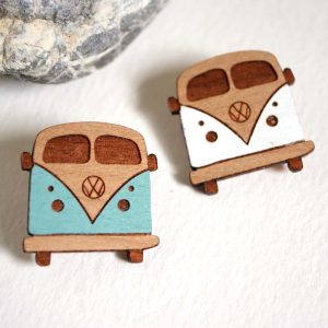 wood Kombi Brooches