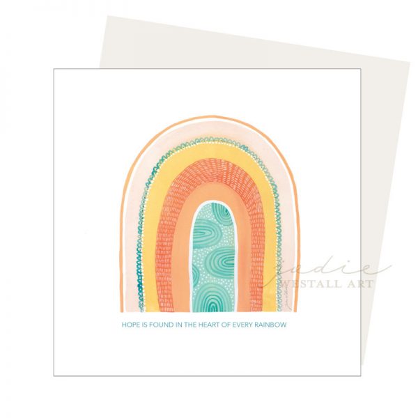 hope rainbow greeting card