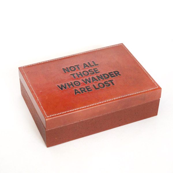 leather box - not all those who wander are lost