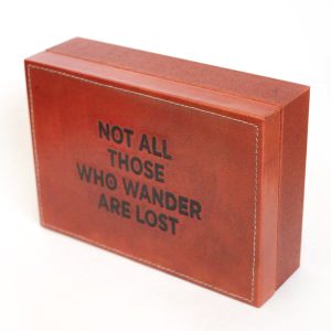 leather box - not all those who wander are lost