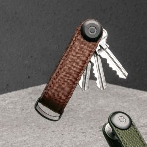 Safino leather orbitkey dark cherry