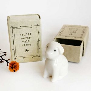 porcelain matchbox animal dog