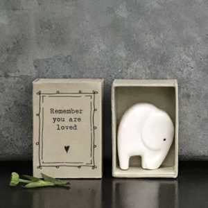 porcelain matchbox animal elephant