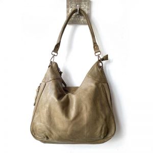 green hobo leather bag