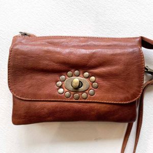 boho clutch TAN