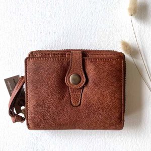 Cognac Leather Wallet Tulip