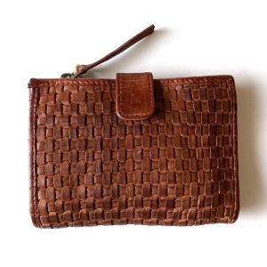 Congnac weave leather purse