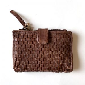 leather weave purse