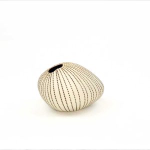 pinstripe pebble vase