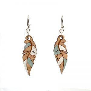 eucalyptus leaf earrings