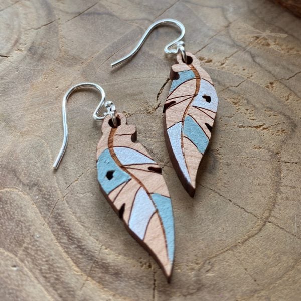 eucalyptus leaf earrings