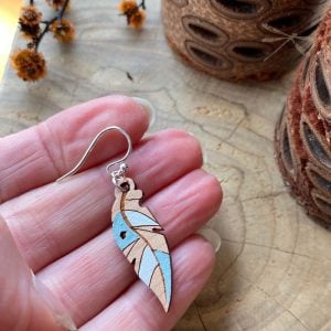 eucalyptus leaf earrings