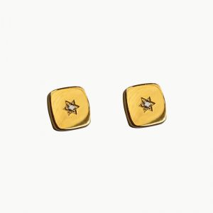 square gold Studs