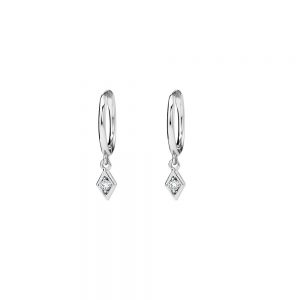 Silver small hoop earring