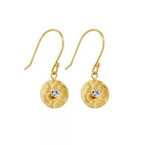 Gold moon earrings