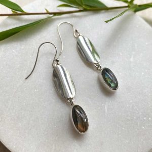 contemporary design Labradorite earring