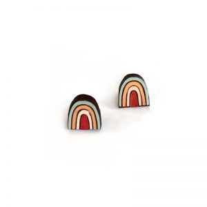 red rainbow studs