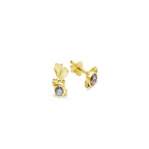 labradorite stud gold