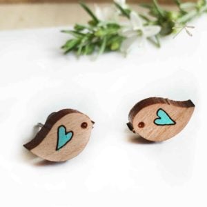 love bird studs Torquise