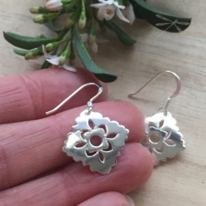 silver intuition design earrings