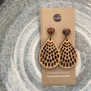 wood jodee earrings