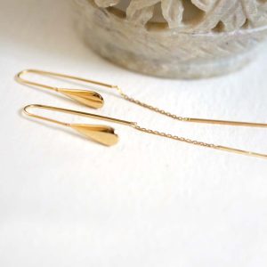 golf teardrop thread earrings