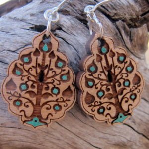 tree of life earring blue