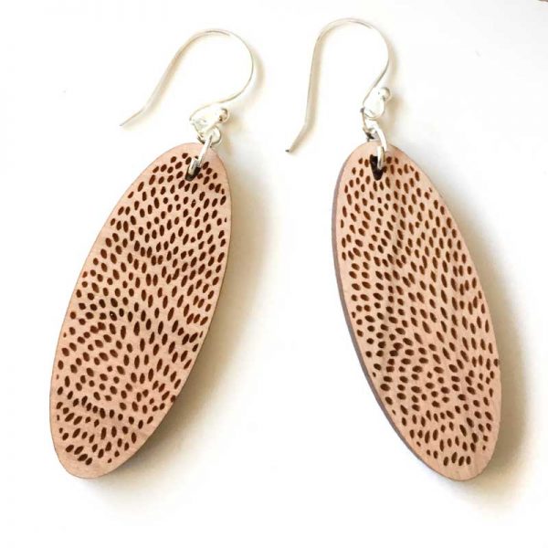 leopard print oval drops