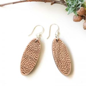 leopard print oval drops