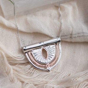 rose gold/silver shine pendant