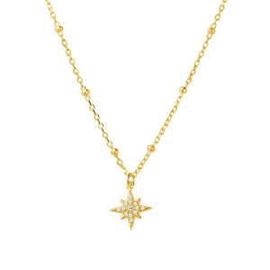 GOLD NORTH STAR PENDANT